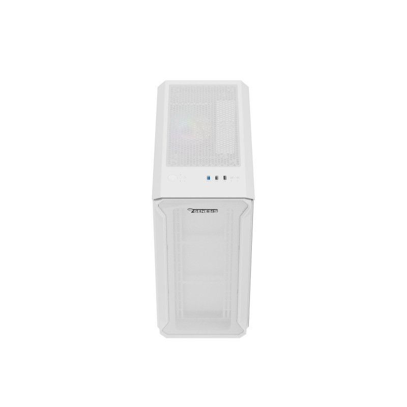 Počítačová skriňa Genesis IRID 503 ARGB LITE/Mini Tower/Transpar./Biela