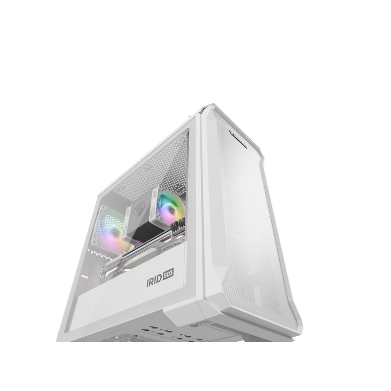 Počítačová skriňa Genesis IRID 503 ARGB LITE/Mini Tower/Transpar./Biela