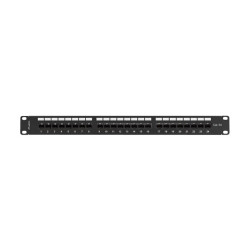 LANBERG PATCH PANEL 24 PORTOV 1U 19'' CAT.6A UTP S POLICIOU ČIERNY