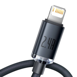 NONAME - Baseus CAJY000001 Crystal Shine Series Dátový Kabel USB - Lightning 20W 1,2m Black