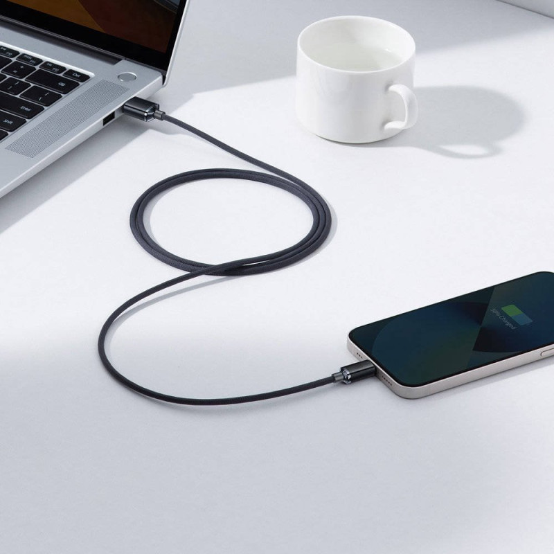 NONAME - Baseus CAJY000001 Crystal Shine Series Dátový Kabel USB - Lightning 20W 1,2m Black
