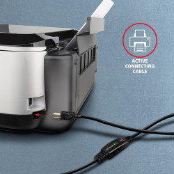 AXAGON ADR-215B, USB 2.0 A-M - B-M aktívny prepojovací/repeater kábel, 15m