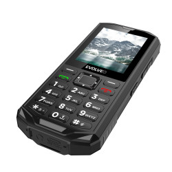 EVOLVEO StrongPhone X5, IP68 odolný Dual SIM telefón, 2,4'' LCD, 2500mAh, černo-sivý