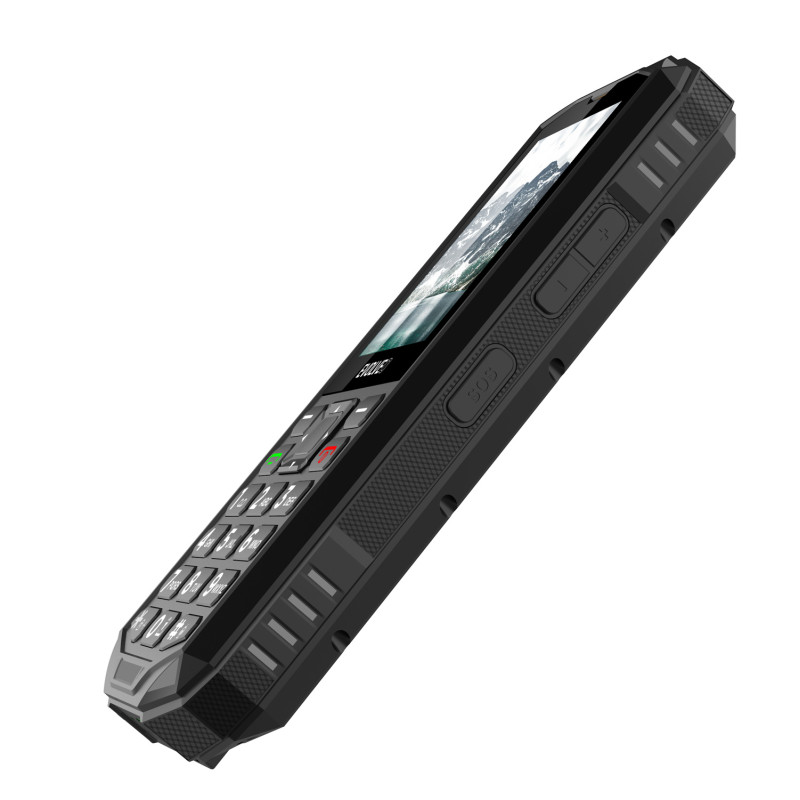 EVOLVEO StrongPhone X5, IP68 odolný Dual SIM telefón, 2,4'' LCD, 2500mAh, černo-sivý