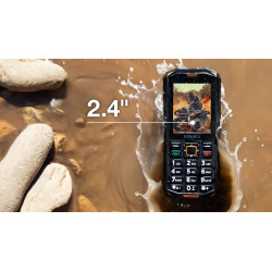 EVOLVEO StrongPhone X5, IP68 odolný Dual SIM telefón, 2,4'' LCD, 2500mAh, černo-sivý