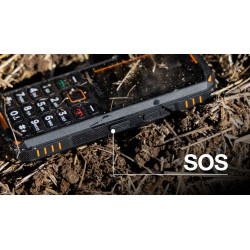 EVOLVEO StrongPhone X5, IP68 odolný Dual SIM telefón, 2,4'' LCD, 2500mAh, černo-sivý