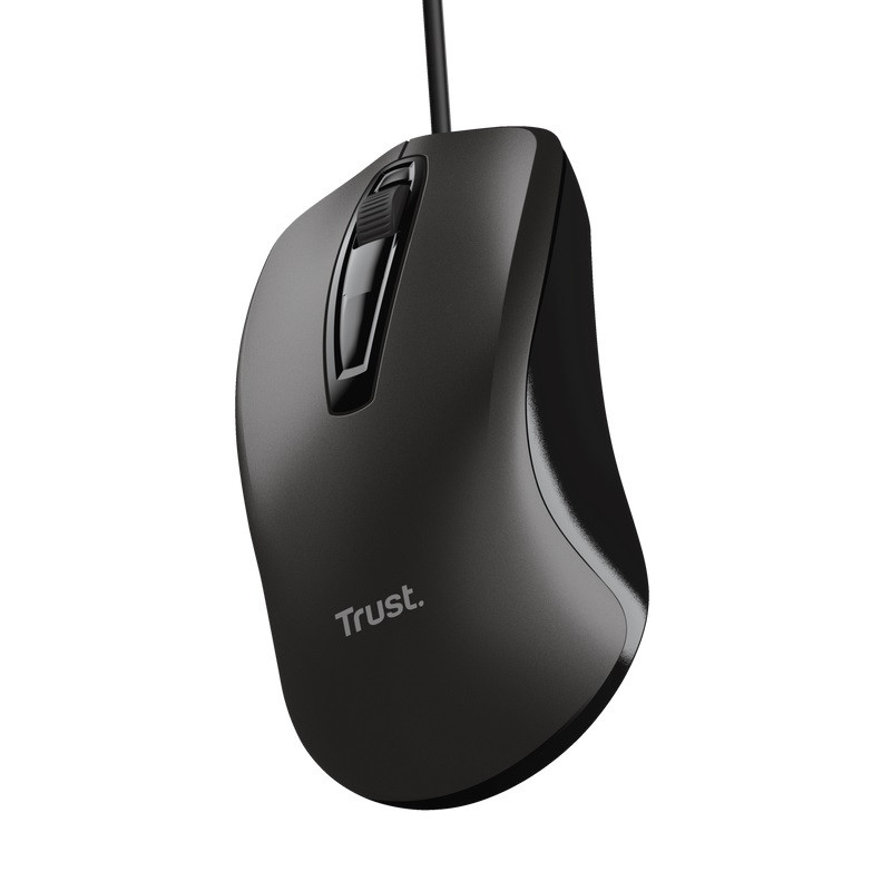 TRUST BASICS/Kancelárska/Optická/1 200 DPI/Drôtová USB/Čierna