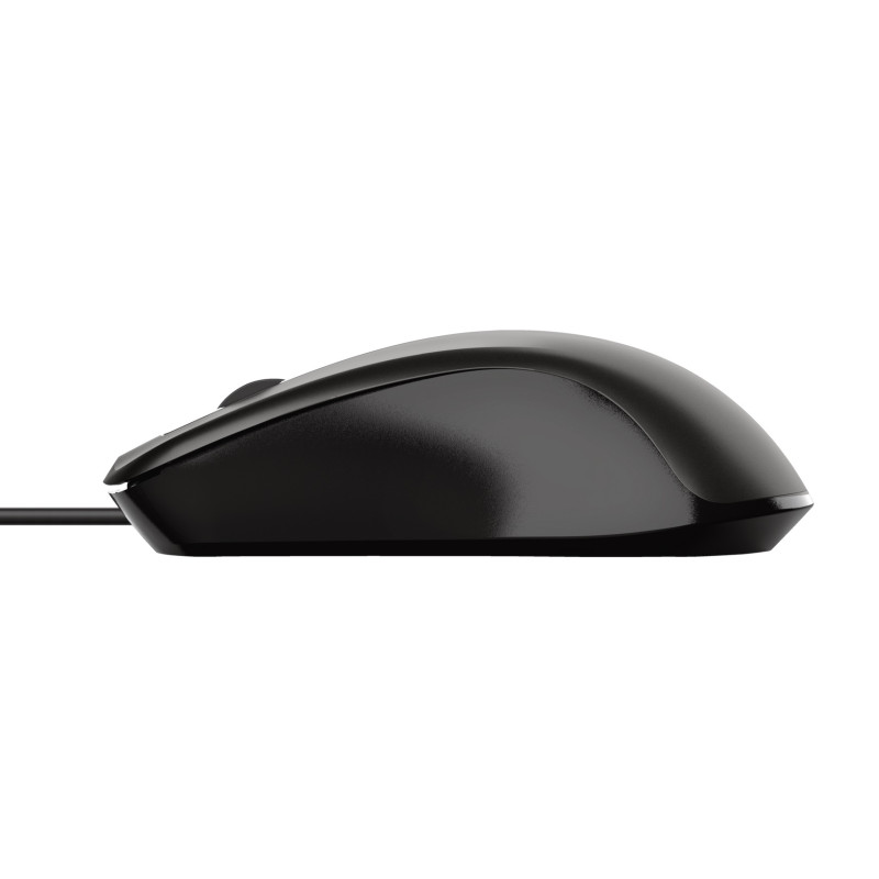 TRUST BASICS/Kancelárska/Optická/1 200 DPI/Drôtová USB/Čierna