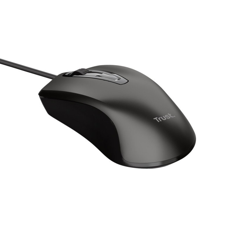 TRUST BASICS/Kancelárska/Optická/1 200 DPI/Drôtová USB/Čierna