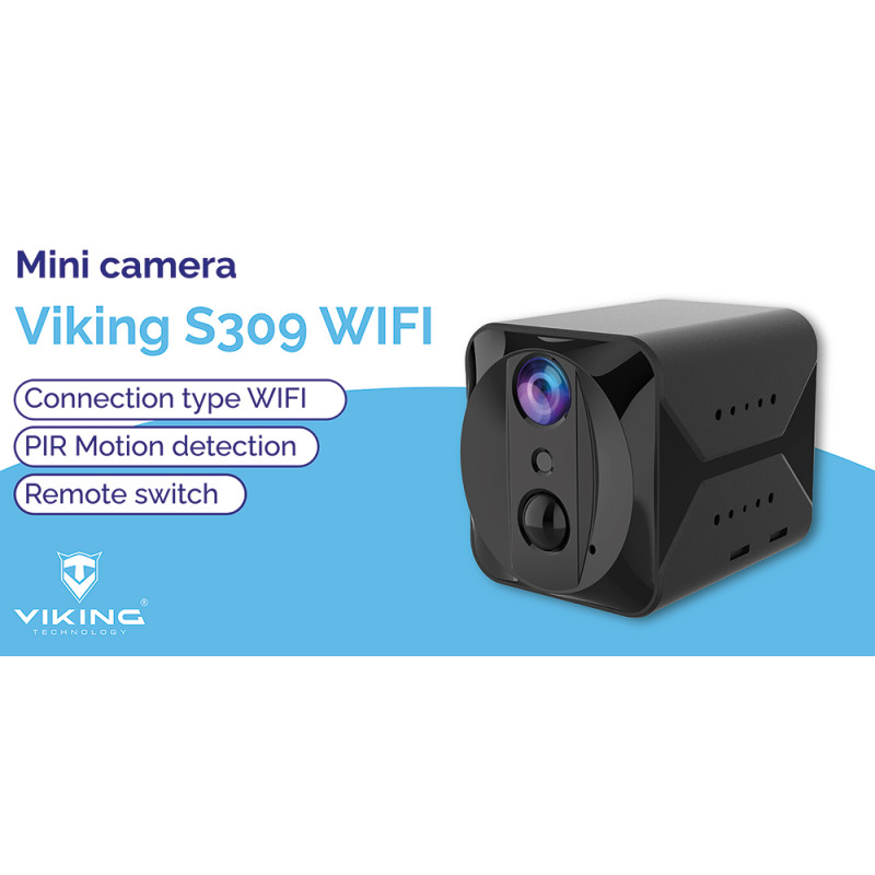 Minikamera Viking S309 Wifi/1080P/nočné videnie/pohybový senzor/2500mAh/mobilné aplikácie