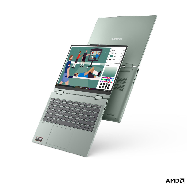 Lenovo IdeaPad 5 2-in-1/14AHP11/R7-250/14''/WUXGA/T/16GB/512GB/AMD int/W11H/Breeze Moss/2R