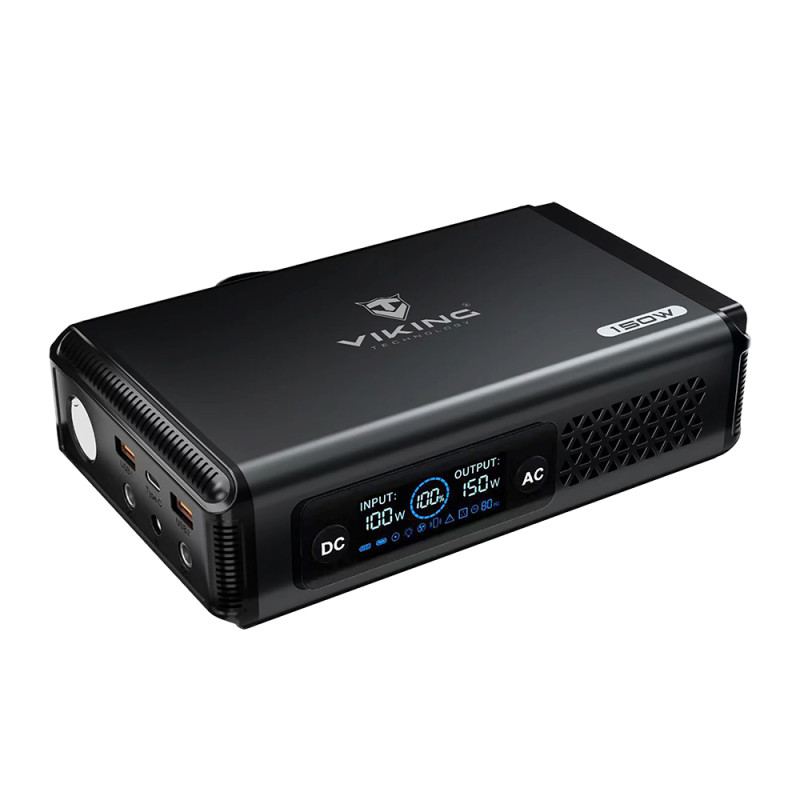 Batériový generátor Viking VALI150/batéria 148Wh/Output:1xAC,2xUSB-A,2xDC5521/ LED svítidlo