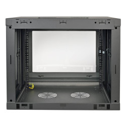 EATON - Skriňa SmartRack 9U, Mini Rack, Š - 600mm, Hl - 450mm, hĺbka pre prepínače, presklené dvere, na stenu
