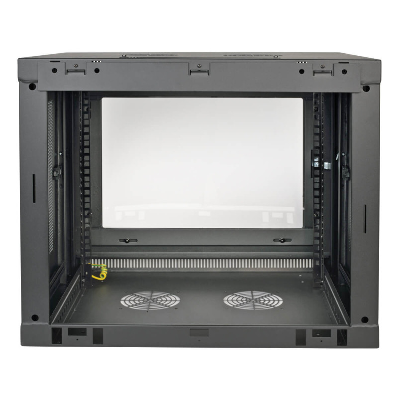 EATON - Skriňa SmartRack 9U, Mini Rack, Š - 600mm, Hl - 450mm, hĺbka pre prepínače, presklené dvere, na stenu
