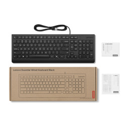 Lenovo Essential Wired Keyboard/Drôtové USB-A/RU/Čierna