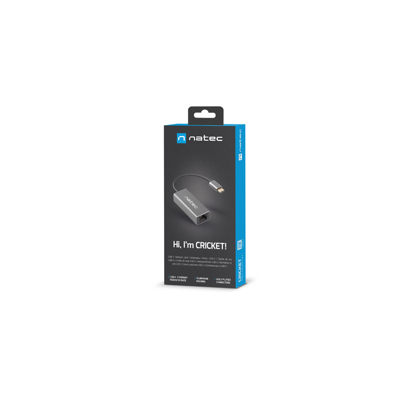 NATEC CRICKET externý Ethernet sieťová karta USB-C 3.1 1X RJ45 1GB kábel