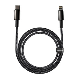 NONAME - Baseus Dátový kábel Tungsten Gold PD 20W 2m USB-C/Lightning čierny