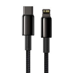 NONAME - Baseus Dátový kábel Tungsten Gold PD 20W 2m USB-C/Lightning čierny