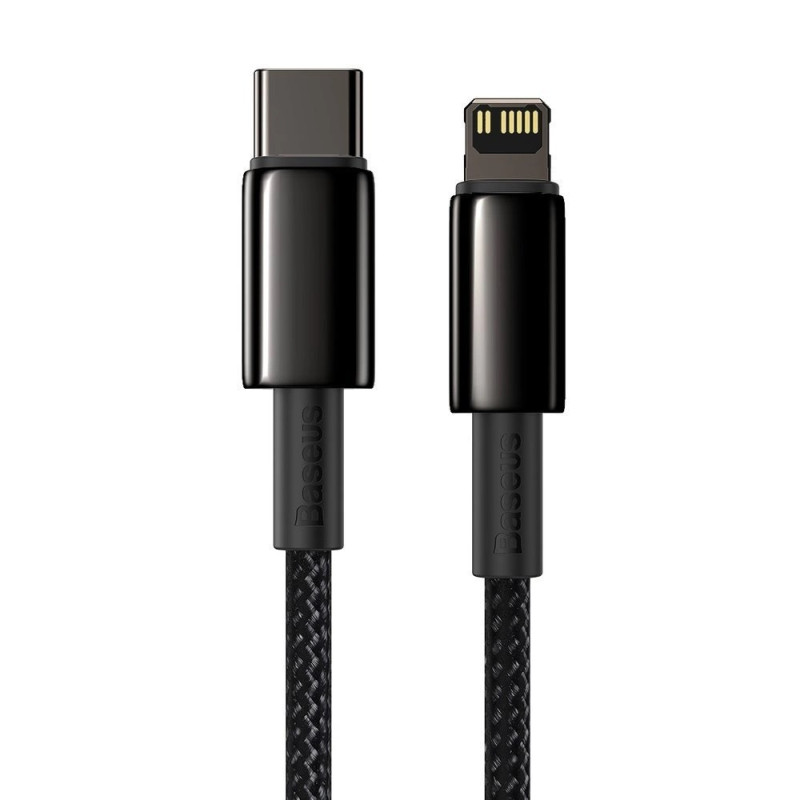 NONAME - Baseus Dátový kábel Tungsten Gold PD 20W 2m USB-C/Lightning čierny