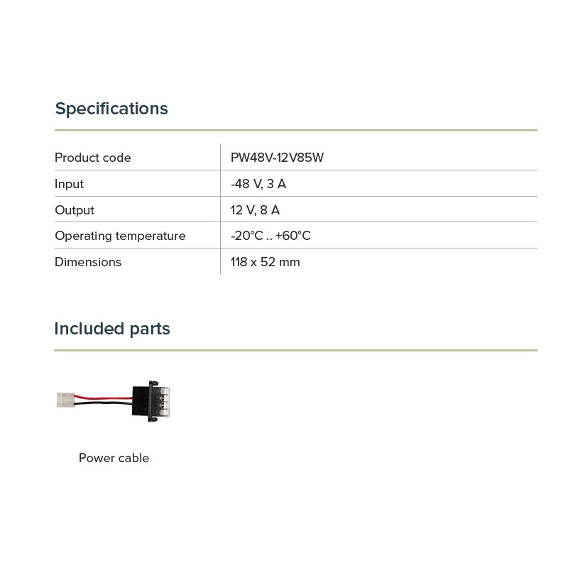 MIKROTIK - Modulárne napája. zdroj 48V pre CCR, výstup 12V, 8A