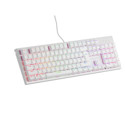 Genesis herná mechanická klávesnica THOR 303/RGB/Outemu Peach Silent/Drôtová USB/US layout/Biela