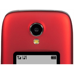 EVOLVEO EasyPhone FS, vyklápací telefón 2.8'' pre seniorov s nabíjacím stojanom (červená farba)