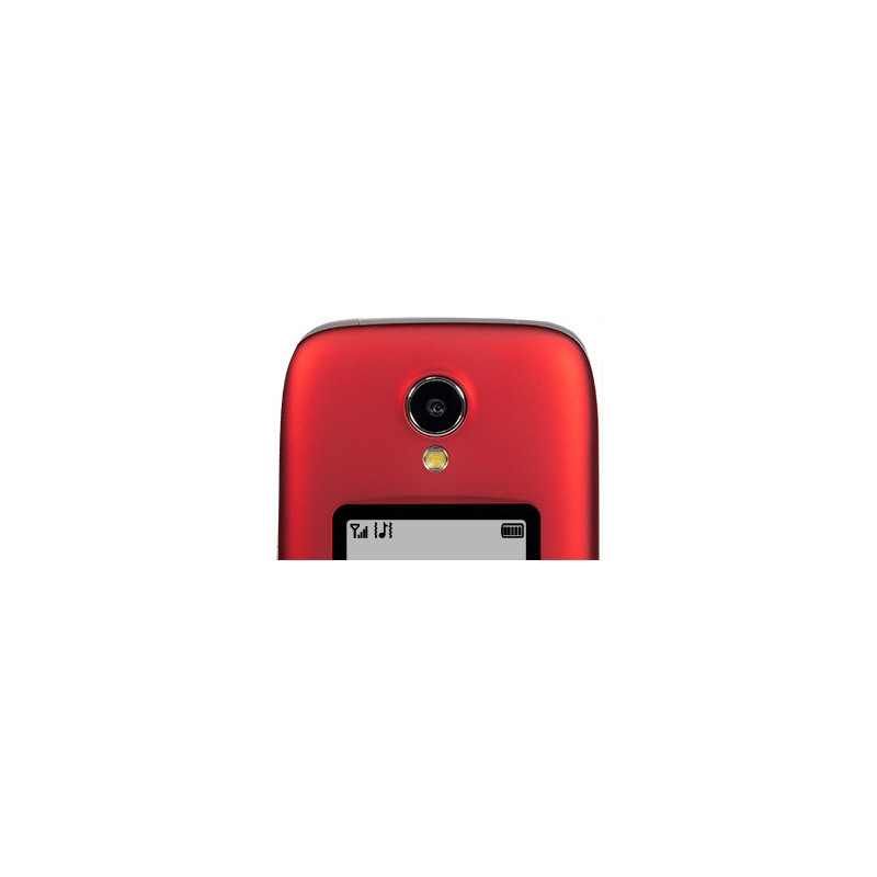 EVOLVEO EasyPhone FS, vyklápací telefón 2.8'' pre seniorov s nabíjacím stojanom (červená farba)