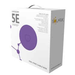 Instalačný kábel Solarix CAT5E UTP LSOH Dca-s1,d2,a1 100m/box SXKD-5E-UTP-LSOH