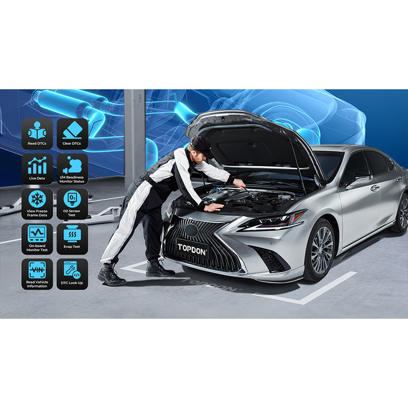 VIKING - TOPDON diagnostické zariadenie TopScan Pro/OBD 2 funkcie/13 špeciálnych funkcií/Android/iOS/aplikácie