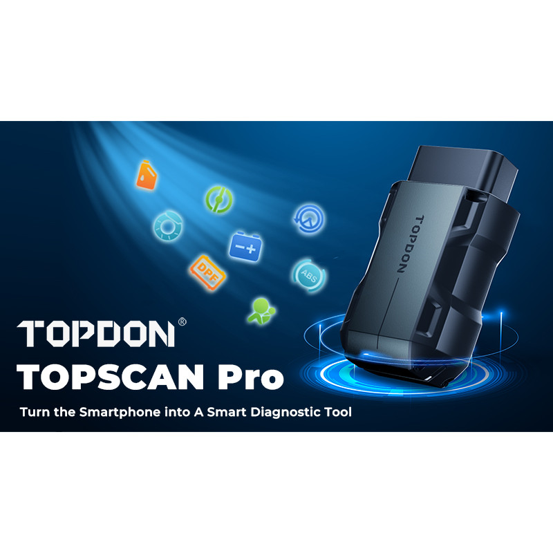 VIKING - TOPDON diagnostické zariadenie TopScan Pro/OBD 2 funkcie/13 špeciálnych funkcií/Android/iOS/aplikácie