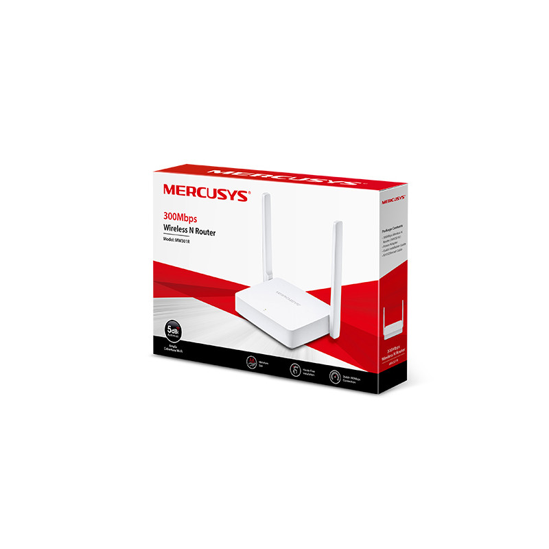 Mercusys MW301R 300 Mbps WiFi N router, 3x10/100 RJ45, 2x anténa