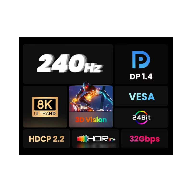 PremiumCord 8K DP 1.4 optický 30m