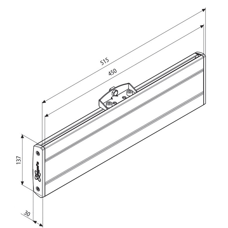 VOGELS - Vogel´s horizontálna časť adaptéra Connect-it PFB 3405, 515mm, striebra