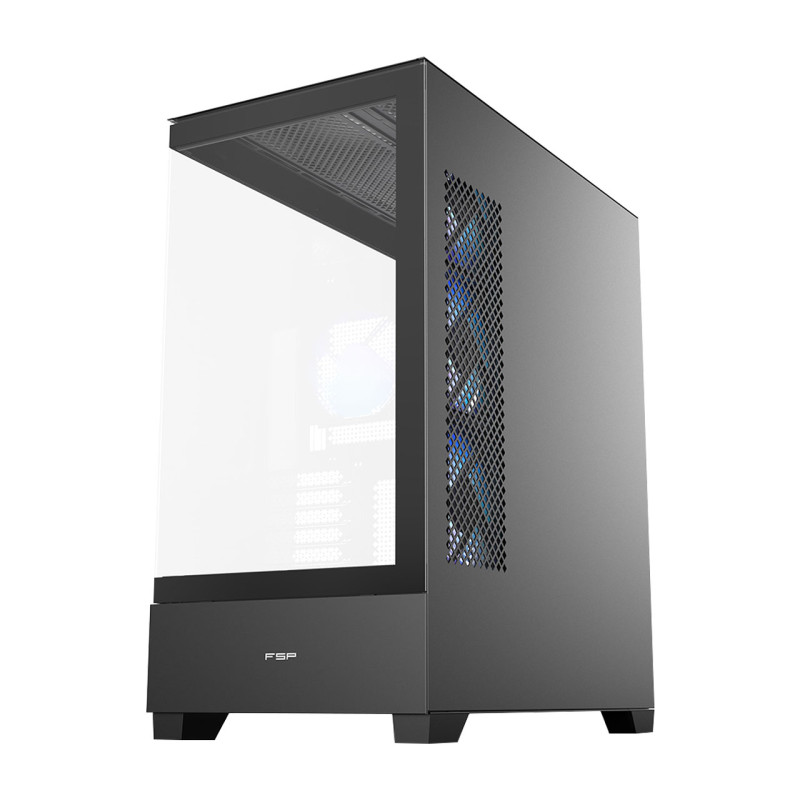 FSP M370-BA/Midi Tower/Transpar./Čierna