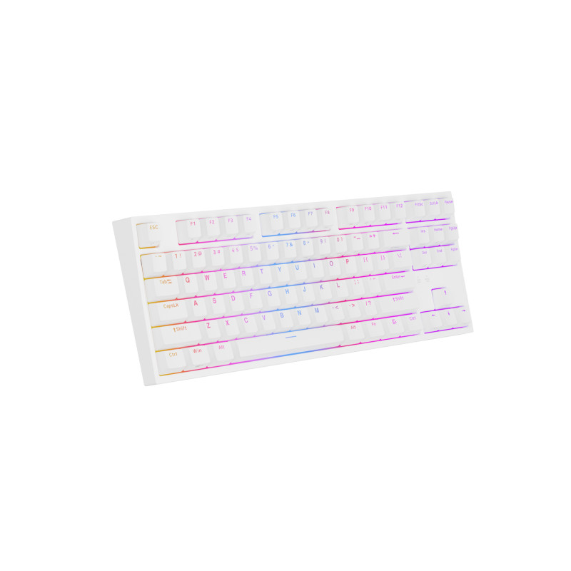 Genesis herná mechanická klávesnica THOR 404/RGB/Gateron Yellow Pro/Drôtová USB/US layout/Biela