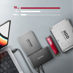 AXAGON ADSA-CC USB-C 10 Gbps - NVMe M.2 SSD & SATA 2.5''/3.5'' SSD/HDD CLONE MASTER 2
