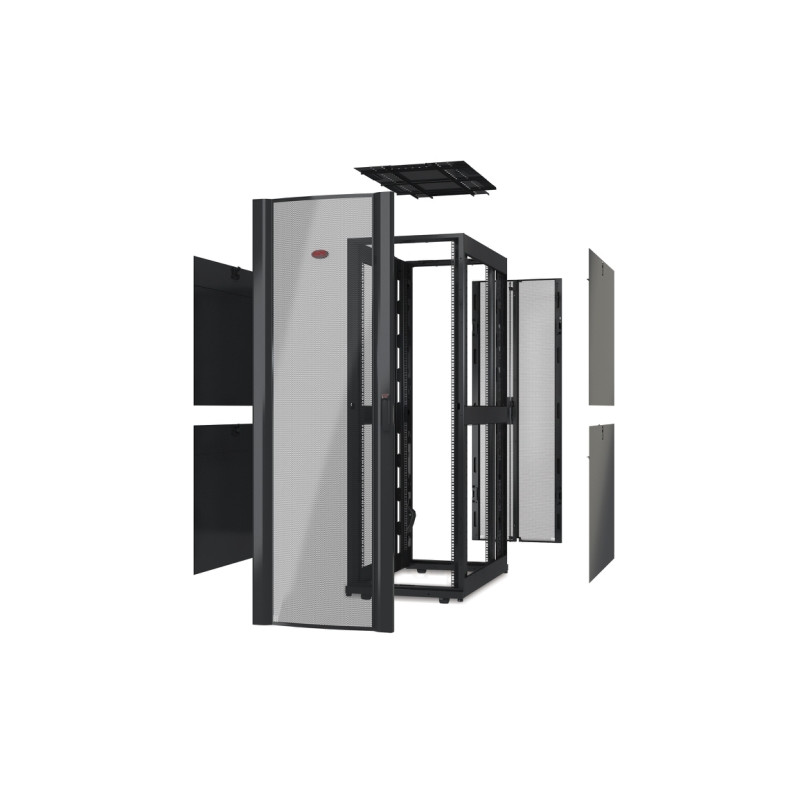 APC - Netshelter SX 42U 600mm Wide x 1200mm Deep Enclosure Without Sides Black