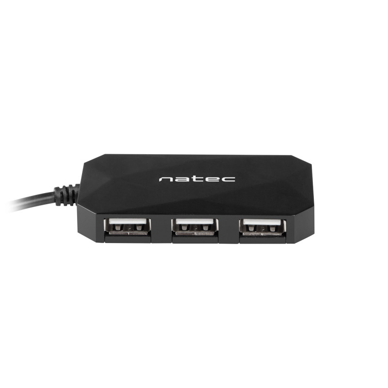 Natec Locust rozbočovač 4x USB 2.0 HUB, čierny