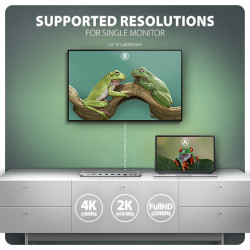 AXAGON HMC-10HLS, USB 5Gbps húb, 4x USB-A, HDMI 4k/60Hz, RJ-45 GLAN, SD/mSD, PD 100W, kábel 25cm