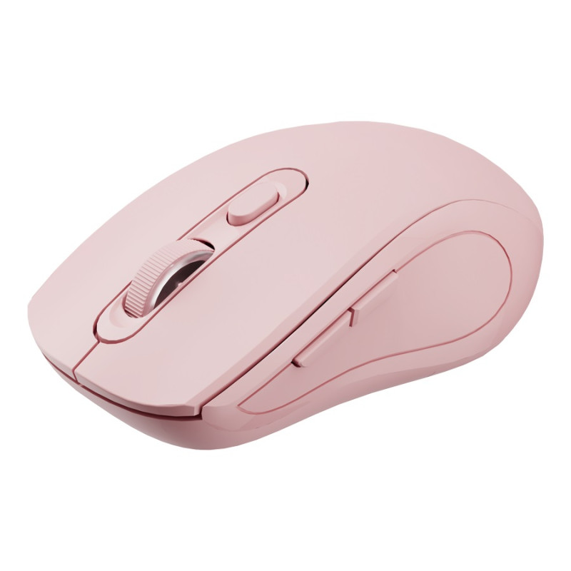 C-TECH WLM-12PK/Ergonomická/Optická/Pre pravákov/1 600 DPI/USB+BT/Ružová
