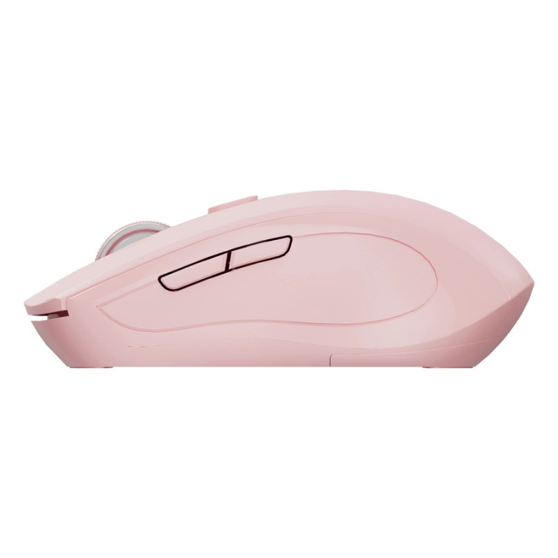 C-TECH WLM-12PK/Ergonomická/Optická/Pre pravákov/1 600 DPI/USB+BT/Ružová