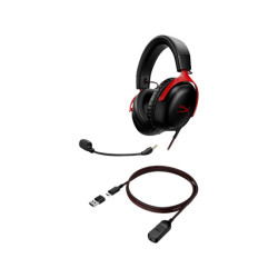 HyperX Cloud III/ANC/Jack/Čierna-červená