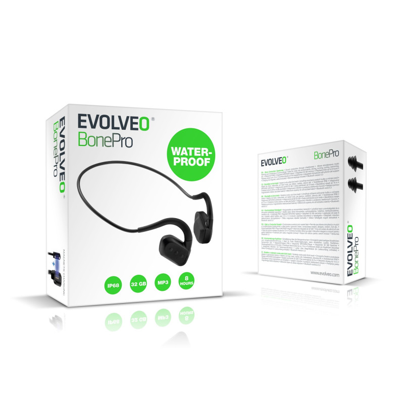EVOLVEO BonePro, bezdrôt slúchadlá na lícnu kosť