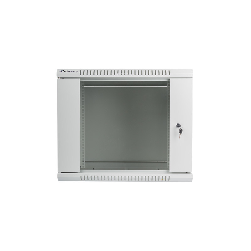 LANBERG - Nástenný rack 19'' 9U 600X450mm šedý flat pack