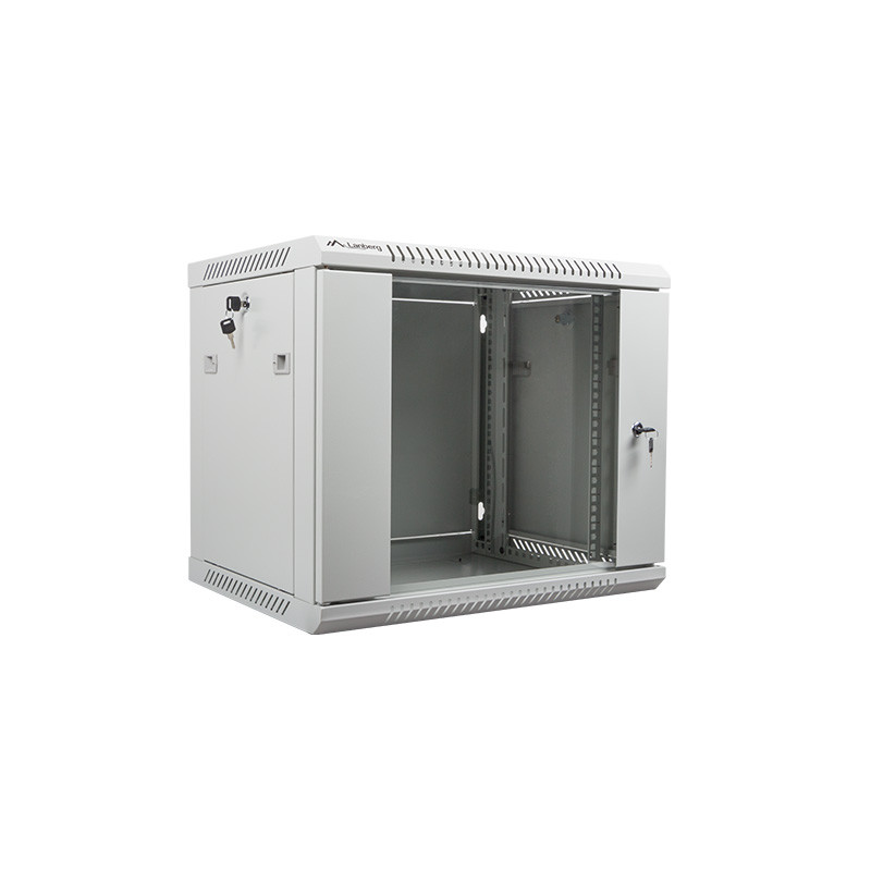 LANBERG - Nástenný rack 19'' 9U 600X450mm šedý flat pack