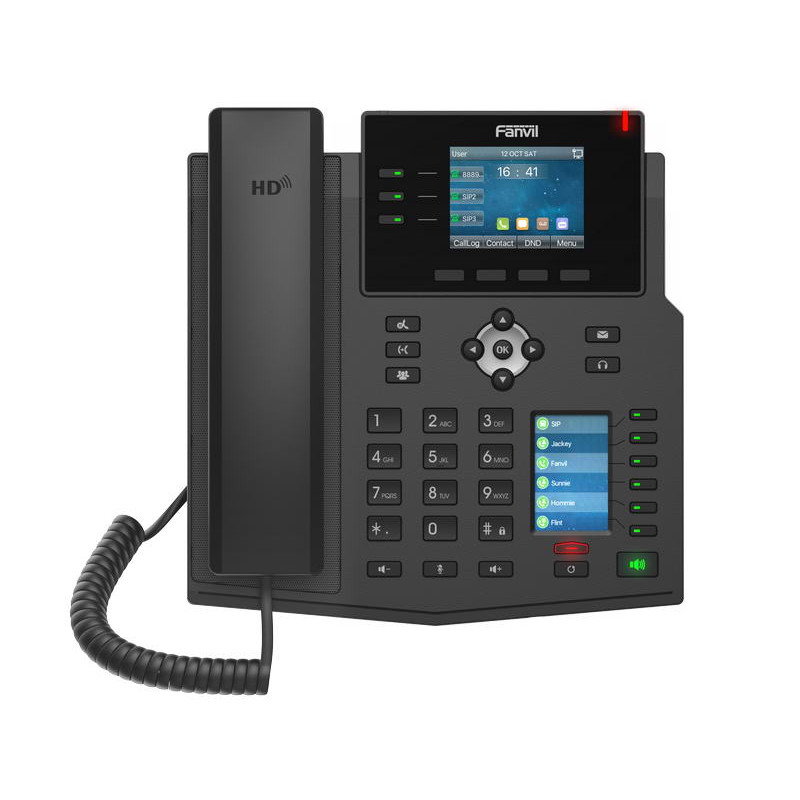 GRANDSTREAM - Fanvil X4U SIP telefón 2,8'' bar.disp. + 2,4'' disp., 12SIP, 3link.tl., 30DSS hr., dual Gbit