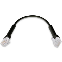 Ubiquiti U-Cable-PATCH-RJ45-BK, Ethernet Patch Kabel, 0,1m (0,22m s konektormi), Cat6, černý