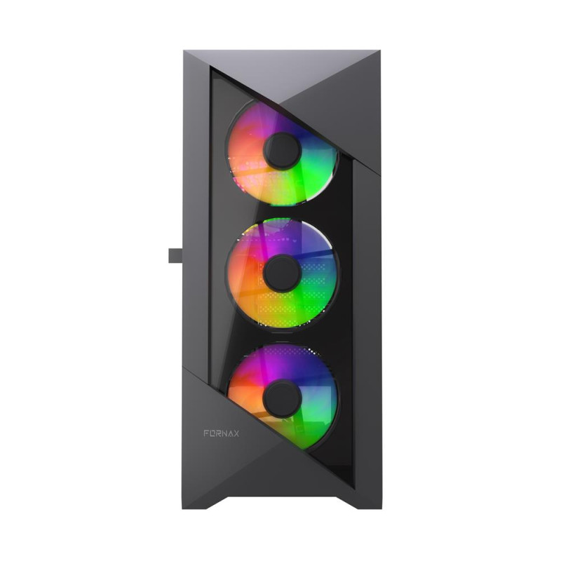 GEMBIRD Fornax 900/Midi Tower/Transpar./Čierna