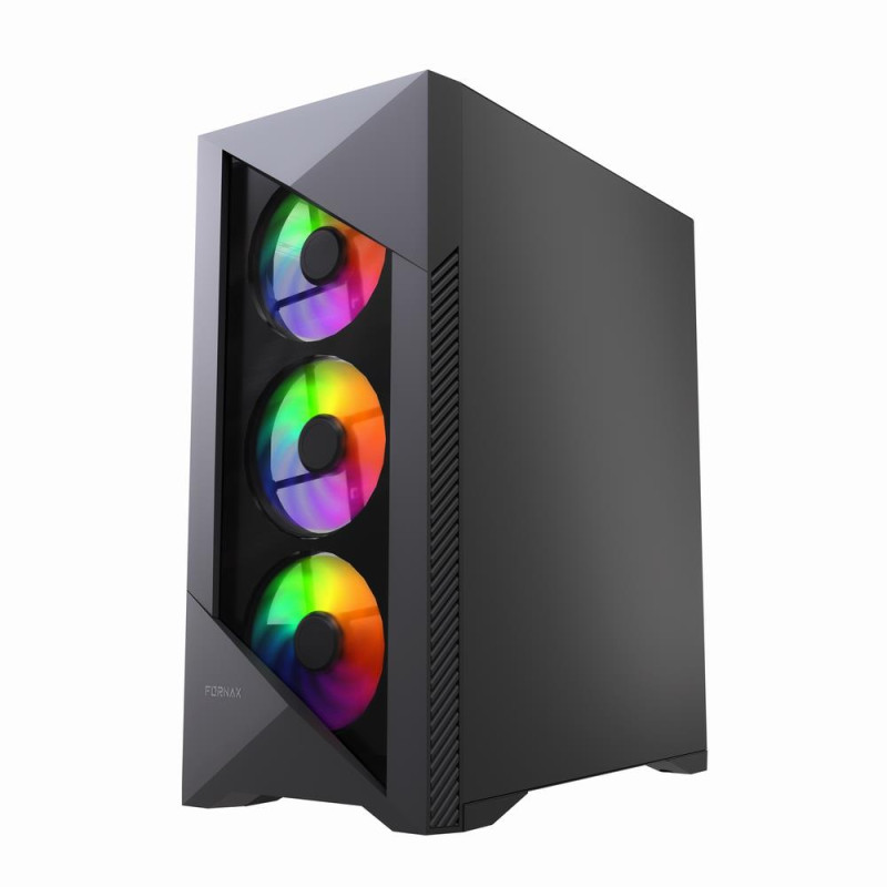 GEMBIRD Fornax 900/Midi Tower/Transpar./Čierna