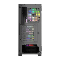 GEMBIRD Fornax 900/Midi Tower/Transpar./Čierna